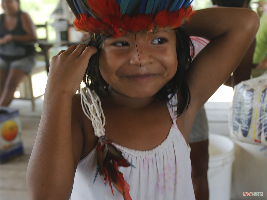 GEOBIAMA-Indian child from the Parantintins tribe in southern Amazonia.
