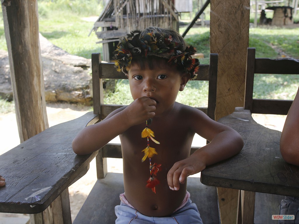 GEOBIAMA-Indian child from the Parintintins tribe in southern Amazonia.