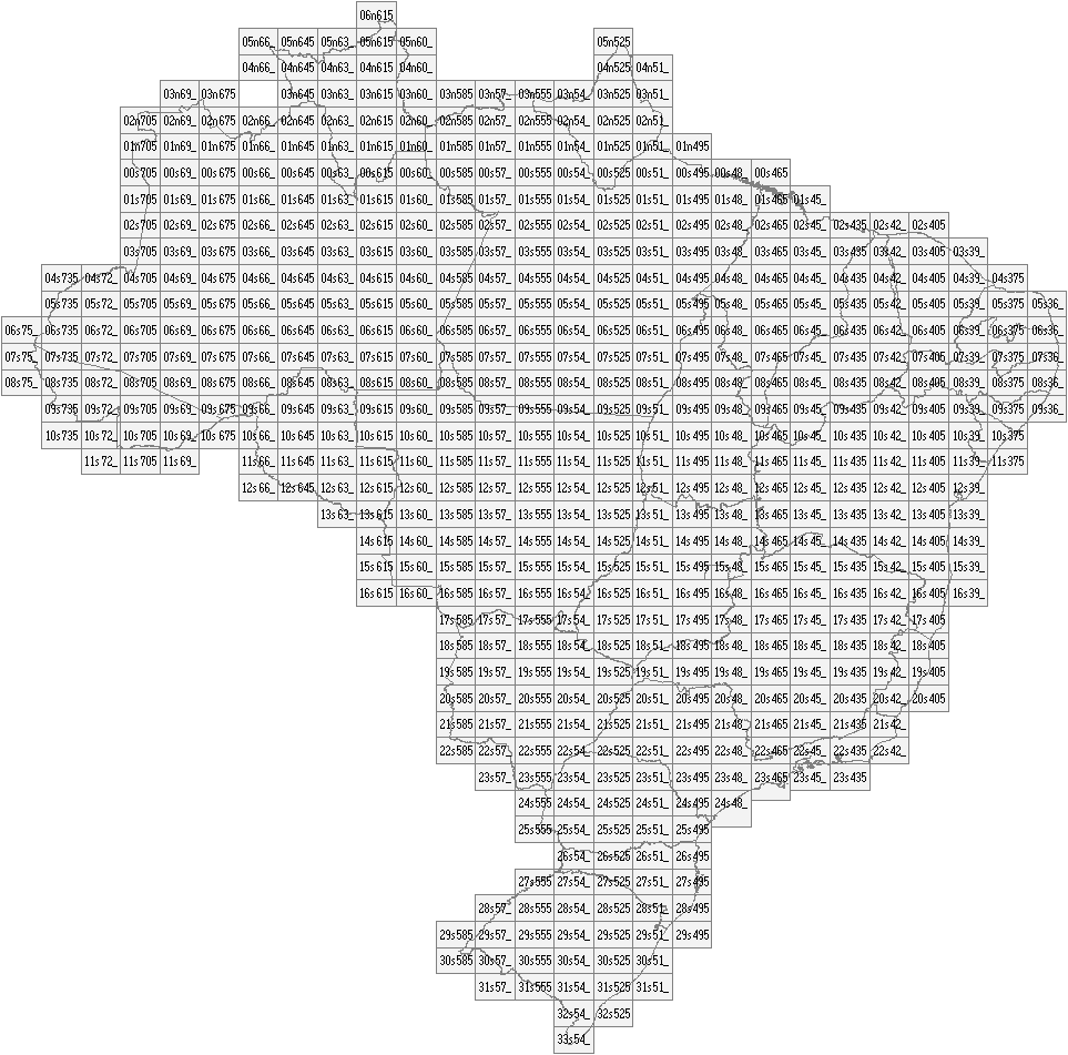 Localização do traçado dos perfis. Fonte dos dados: Carta Topográfica